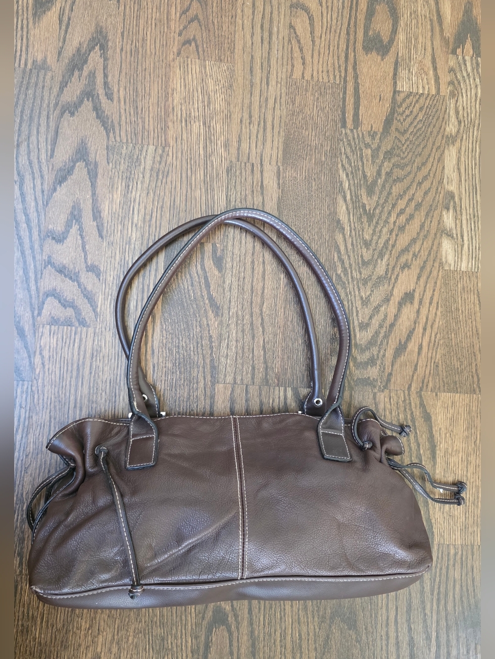 Worthington Classic Brown Leather Tote Shoulder Bag